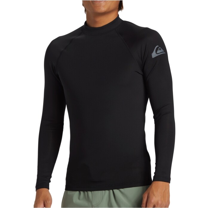 2024 Quiksilver Mens Everyday Heat Long Sleeve Rash Vest AQYWR03133 - Black